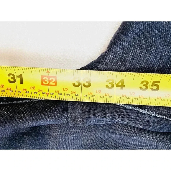 Frame Size 32X33 Men's L'Homme Skinny Blue Denim 5 Pocket Jeans Made in The USA - Picture 5 of 13